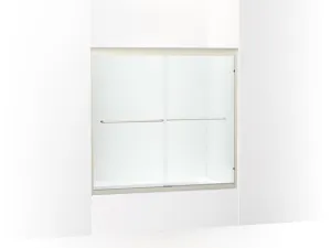 KOHLER K-702204-6G54 Fluence 54-5/8 - 59-5/8" W x 55-1/2" H sliding bath door with 1/4" thick Falling Lines glass