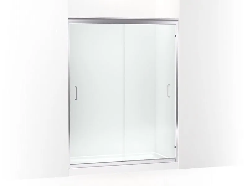 KOHLER K-702220-6L Fluence 54-5/8" - 59-5/8" W x 75-23/32" H sliding shower door with 1/4" thick Crystal Clear glass