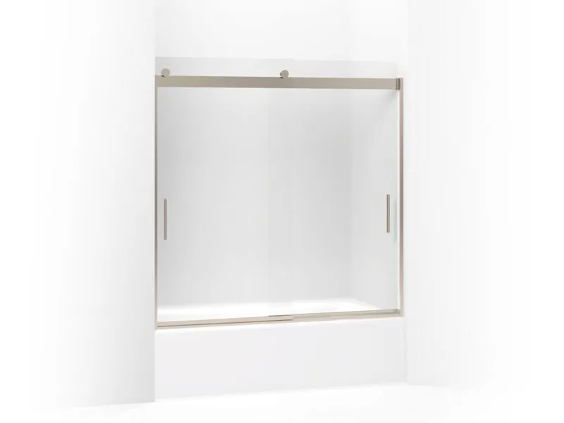 KOHLER K-706001-D3 Levity Sliding bath door, 59-3/4" H x 54 - 57" W, with 1/4" thick Frosted glass