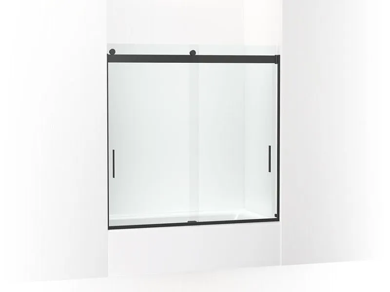 KOHLER K-706001-L Levity Sliding bath door, 59-3/4" H x 54 - 57" W, with 1/4" thick Crystal Clear glass
