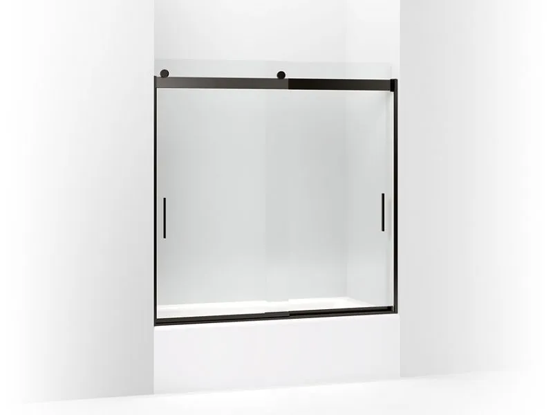 KOHLER K-706001-L Levity Sliding bath door, 59-3/4" H x 54 - 57" W, with 1/4" thick Crystal Clear glass