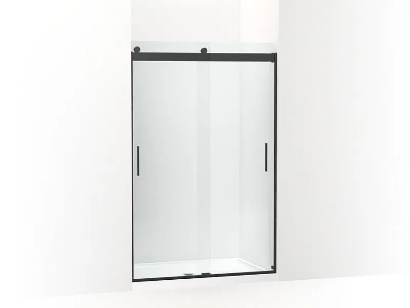 KOHLER K-706010-L Levity Sliding shower door, 74" H x 44-5/8 - 47-5/8" W, with 3/8" thick Crystal Clear glass and blade handles