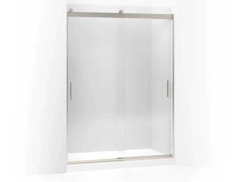 KOHLER K-706383-L Levity Sliding shower door, 78" H x 56-5/8 - 59-5/8" W, with 5/16" thick Crystal Clear glass