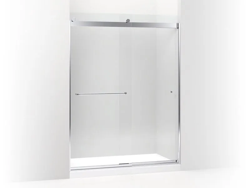 KOHLER K-706384-L LuxStone Frameless sliding shower door, 78" H x 56-5/8 - 59-5/8" W, with 5/16" thick Crystal Clear glass