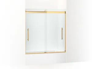 KOHLER K-706853-8L-2MB Elmbrook Frameless sliding bath door, 61-9/16" H x 54-5/8 - 59-5/8" W, with 5/16" thick Crystal Clear glass