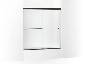 KOHLER K-707002-D3 Revel Sliding bath door, 62" H x 56-5/8 - 59-5/8" W, with 5/16" thick Frosted glass