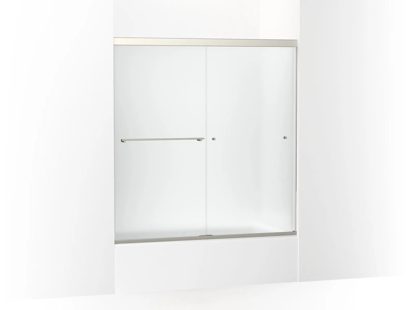 KOHLER K-707002-D3 Revel Sliding bath door, 62" H x 56-5/8 - 59-5/8" W, with 5/16" thick Frosted glass