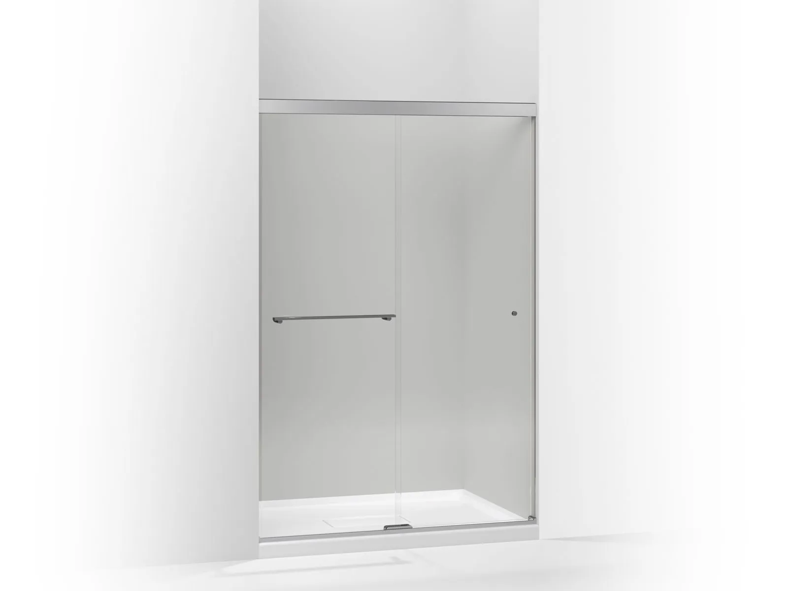KOHLER K-707100-L Revel Sliding shower door, 70" H x 44-5/8 - 47-5/8" W, with 1/4" thick Crystal Clear glass