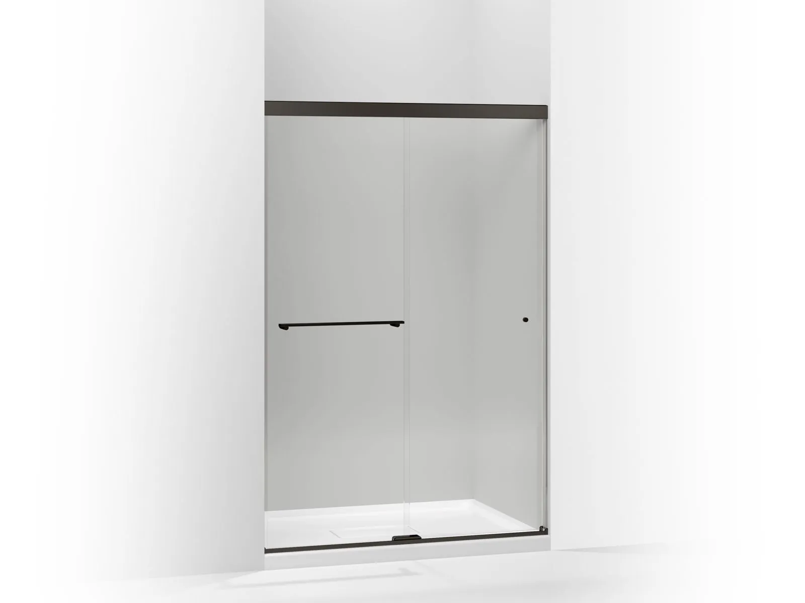 KOHLER K-707100-L Revel Sliding shower door, 70" H x 44-5/8 - 47-5/8" W, with 1/4" thick Crystal Clear glass