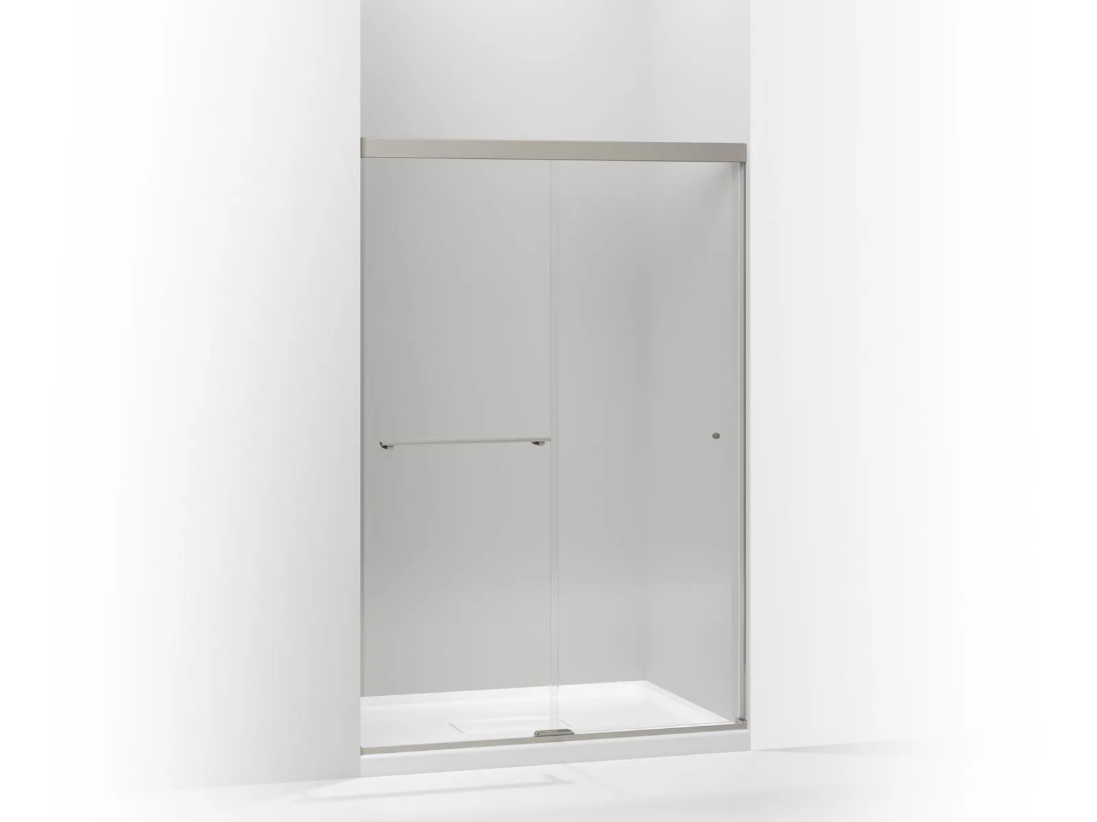 KOHLER K-707100-L Revel Sliding shower door, 70" H x 44-5/8 - 47-5/8" W, with 1/4" thick Crystal Clear glass