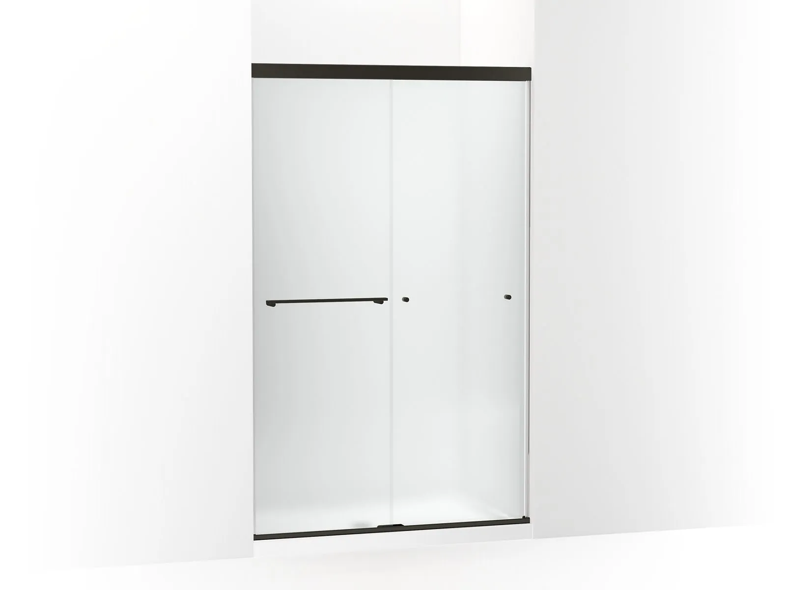 KOHLER K-707106-D3 Revel Sliding shower door, 76" H x 44-5/8 - 47-5/8" W, with 5/16" thick Frosted glass