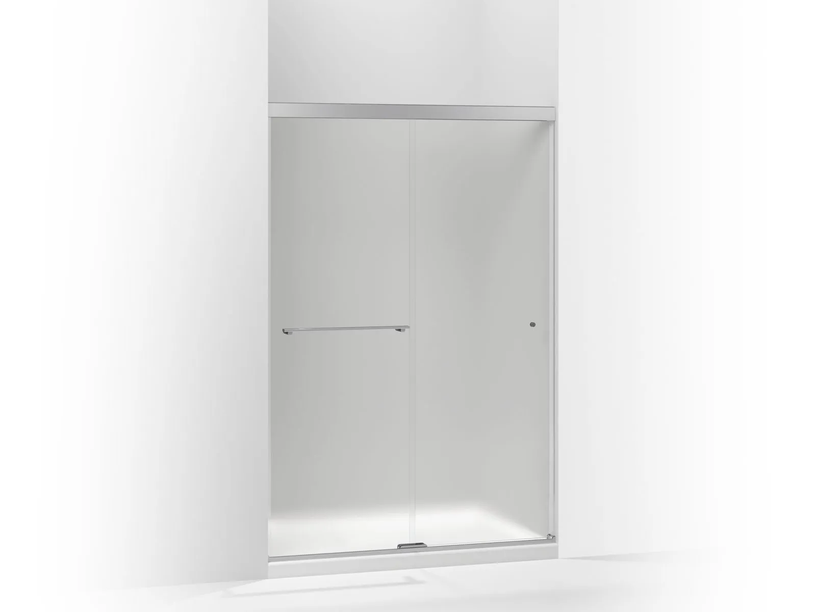 KOHLER K-707106-D3 Revel Sliding shower door, 76" H x 44-5/8 - 47-5/8" W, with 5/16" thick Frosted glass