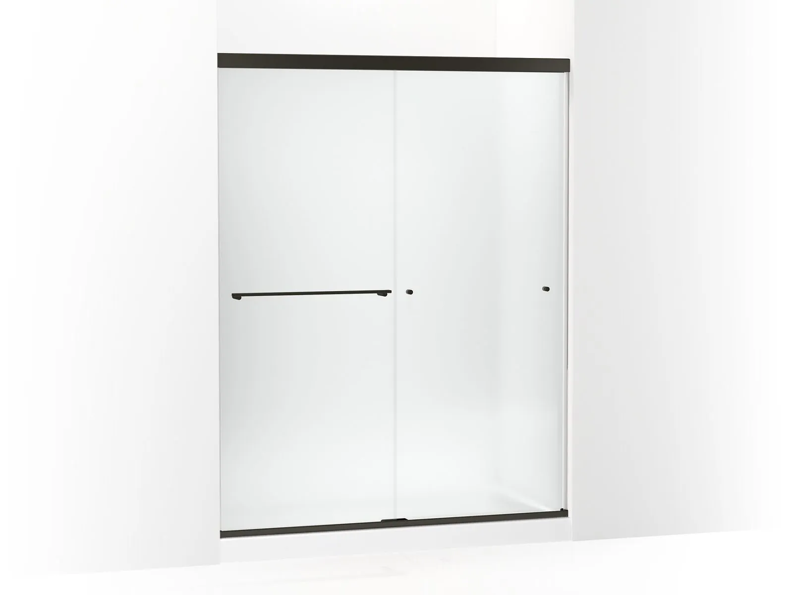 KOHLER K-707206-D3 Revel Sliding shower door, 76" H x 56-5/8 - 59-5/8" W, with 5/16" thick Frosted glass