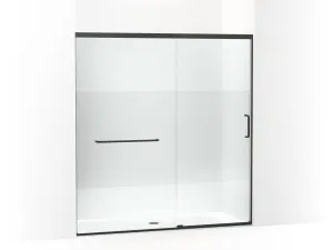 KOHLER K-707617-8G81 Elate Sliding shower door, 75-1/2" H x 68-1/4 - 71-5/8" W, with heavy 5/16" thick Crystal Clear glass with privacy band