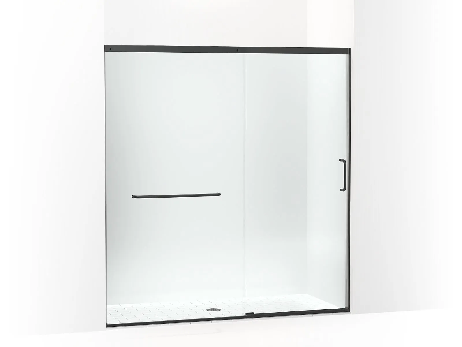KOHLER K-707617-8L Elate Sliding shower door, 75-1/2" H x 68-1/4 - 71-5/8" W, with heavy 5/16" thick Crystal Clear glass