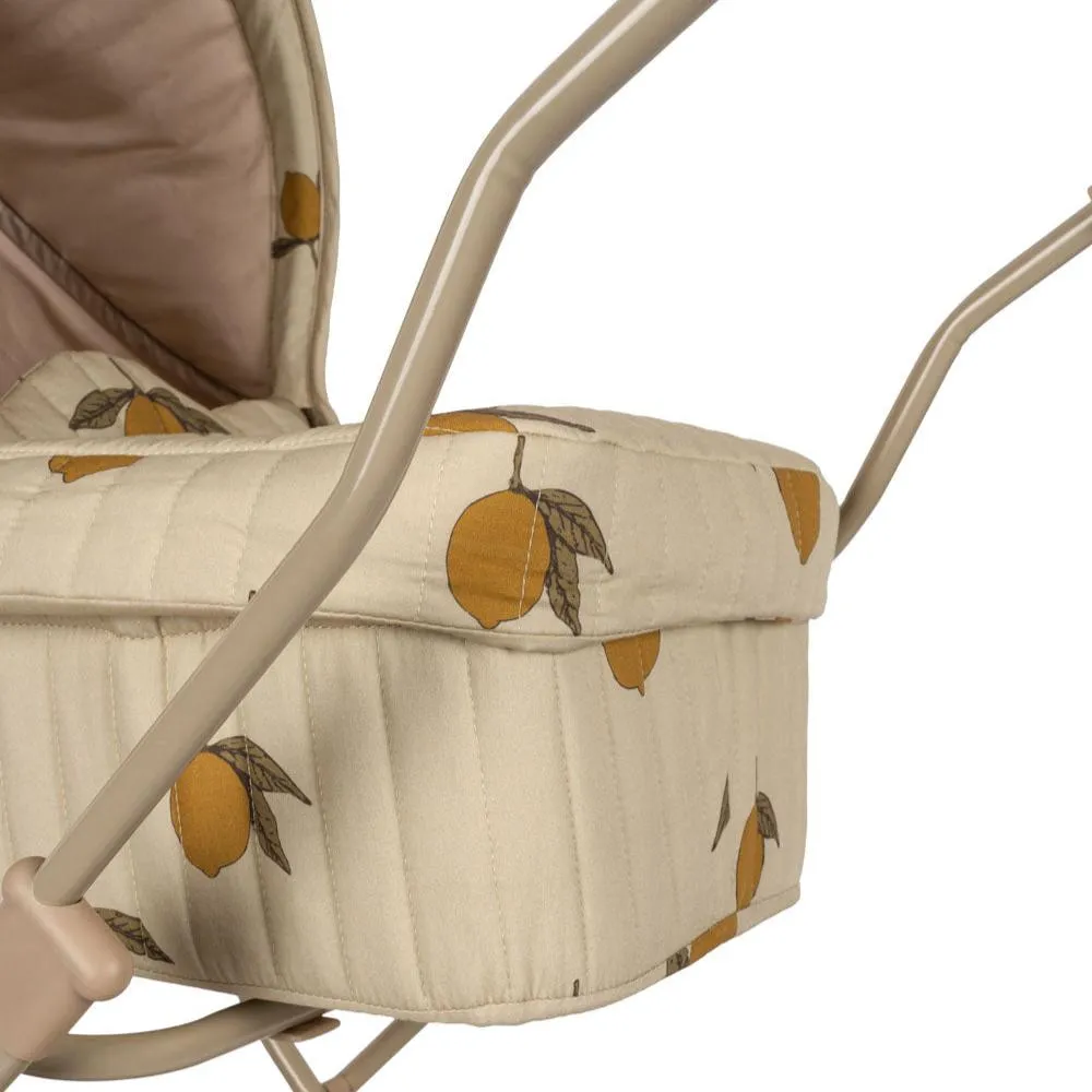 Lemon Print Vintage Traditional Dolls Pram
