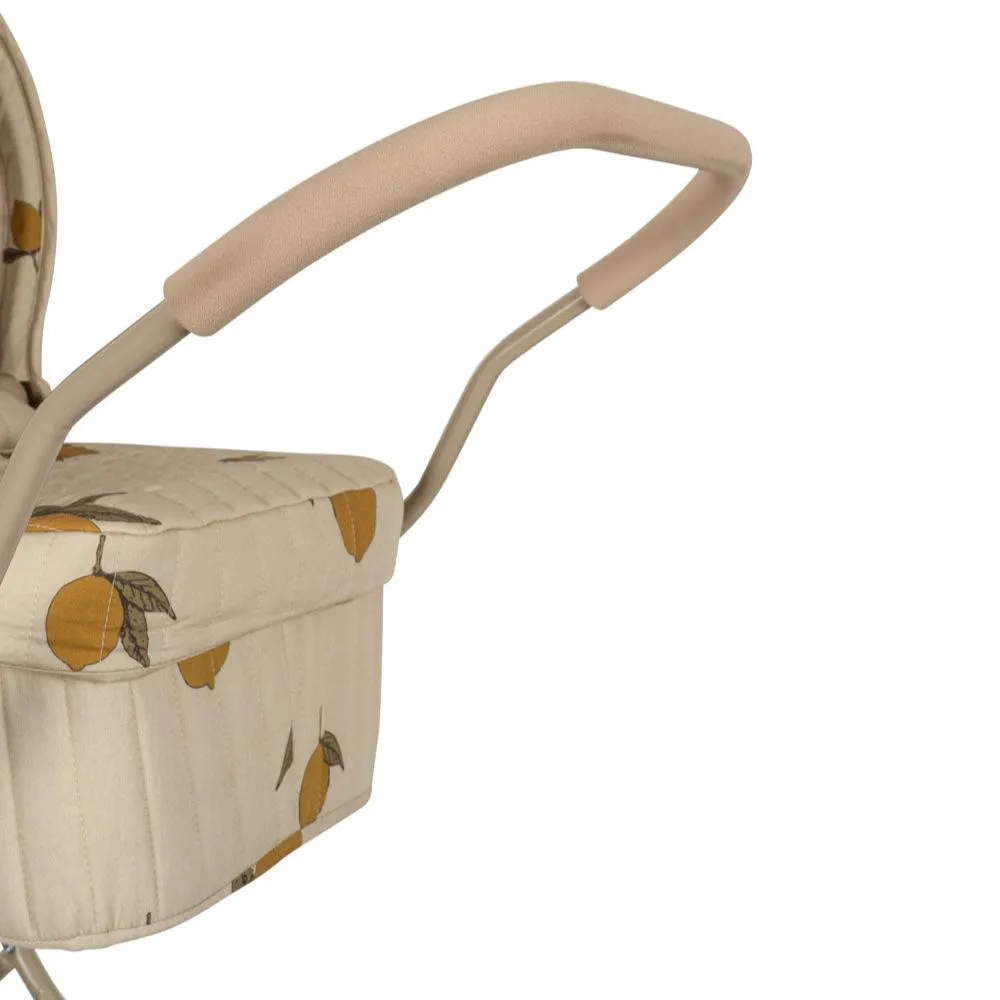 Lemon Print Vintage Traditional Dolls Pram