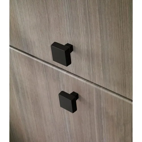 Liberty 1 7-16" Length Square Knob Matte Black, retails $13  each, winner can buy up to 5 more at winning bid