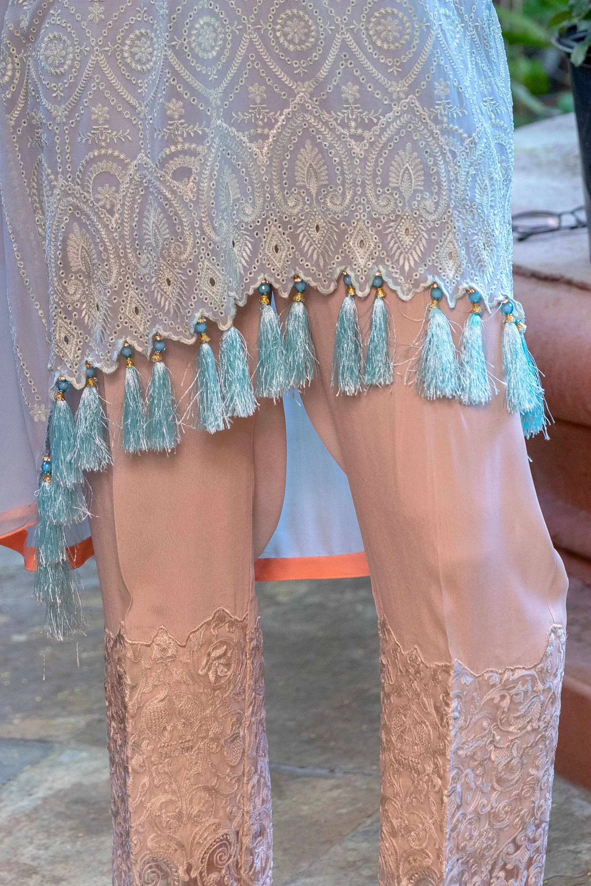 Light Blue Chiffon Suit by Sobia Nazir
