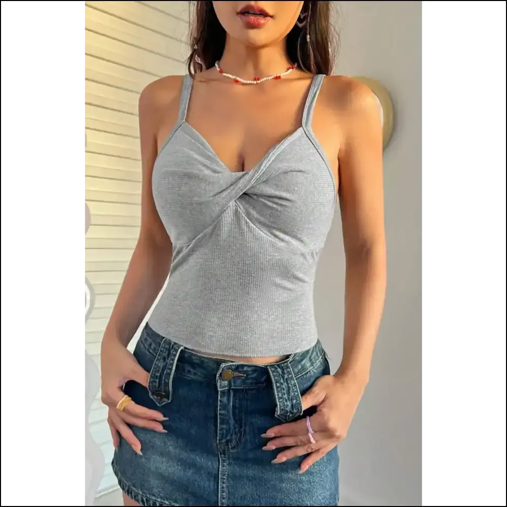 Light Grey Twist Cami: Grey Twist , Slay, Repeat! 😜 Needful Things