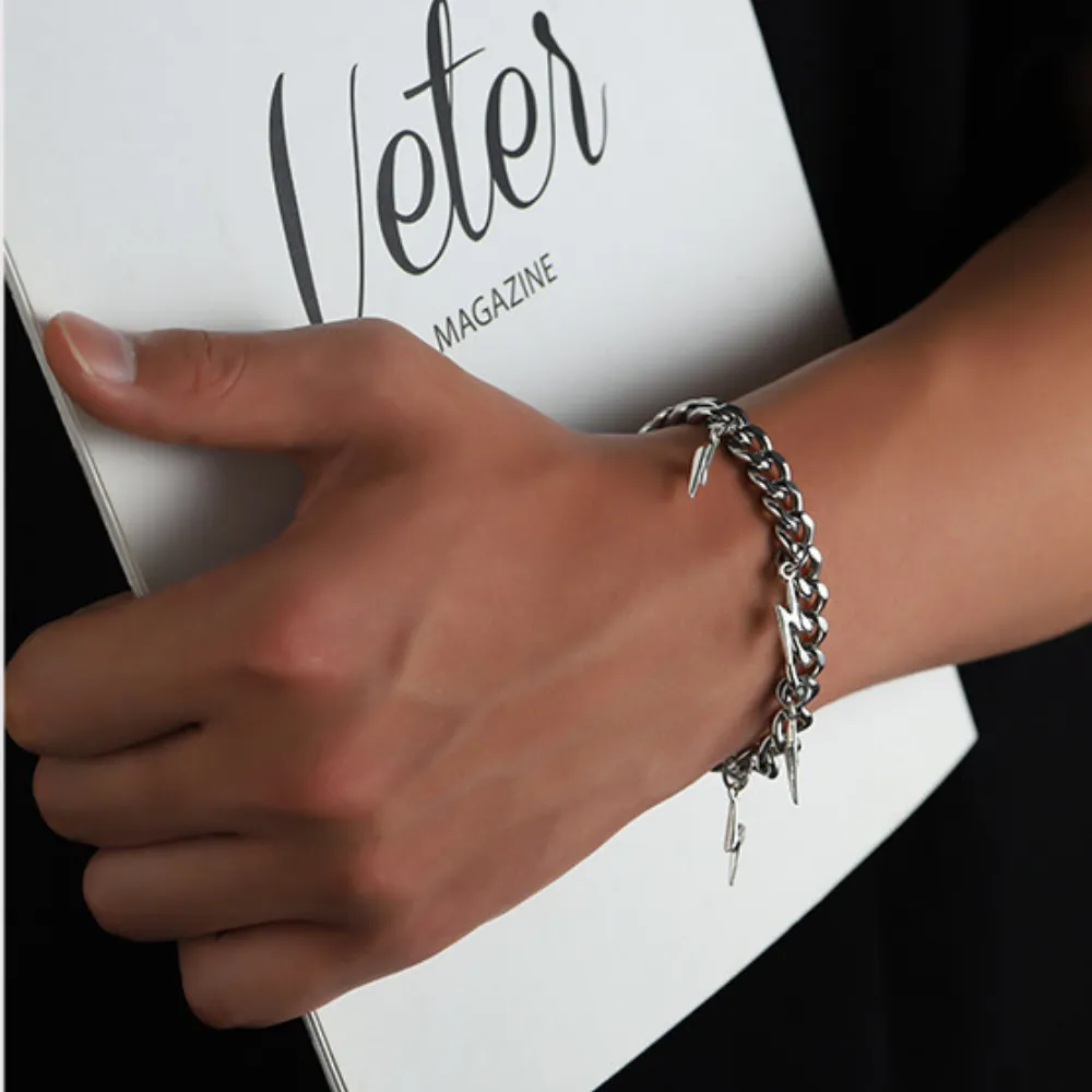 Lightning Tassel Titanium Steel Bracelet