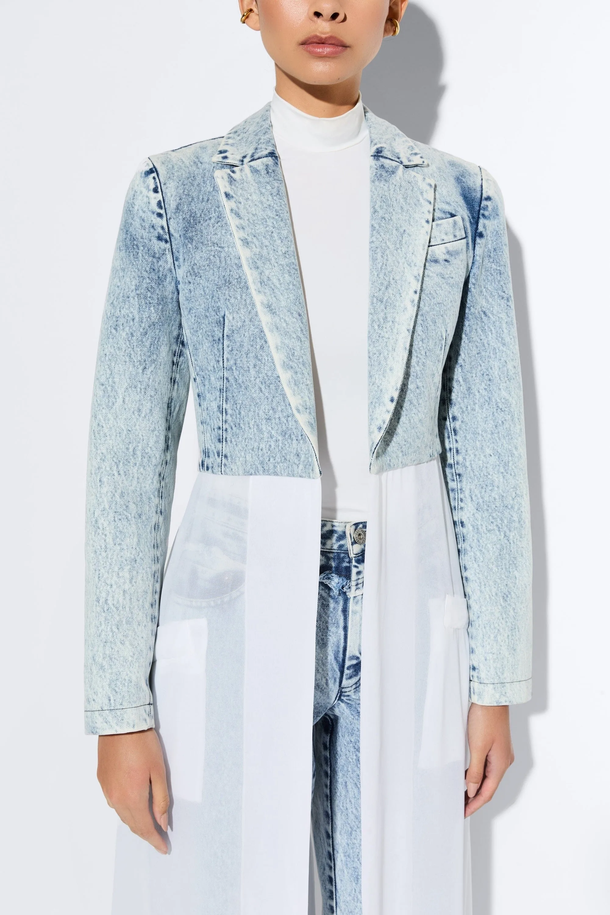 Lightwash Denim Combo Jacket