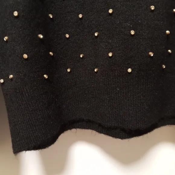 LILLY PULITZER Laveta Rhinestone Black Sweater Sz L NWT  /B8