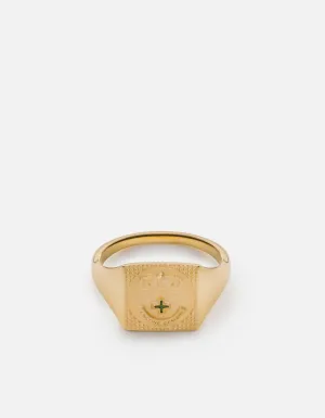 Lineage Ring w/Enamel, Gold Vermeil