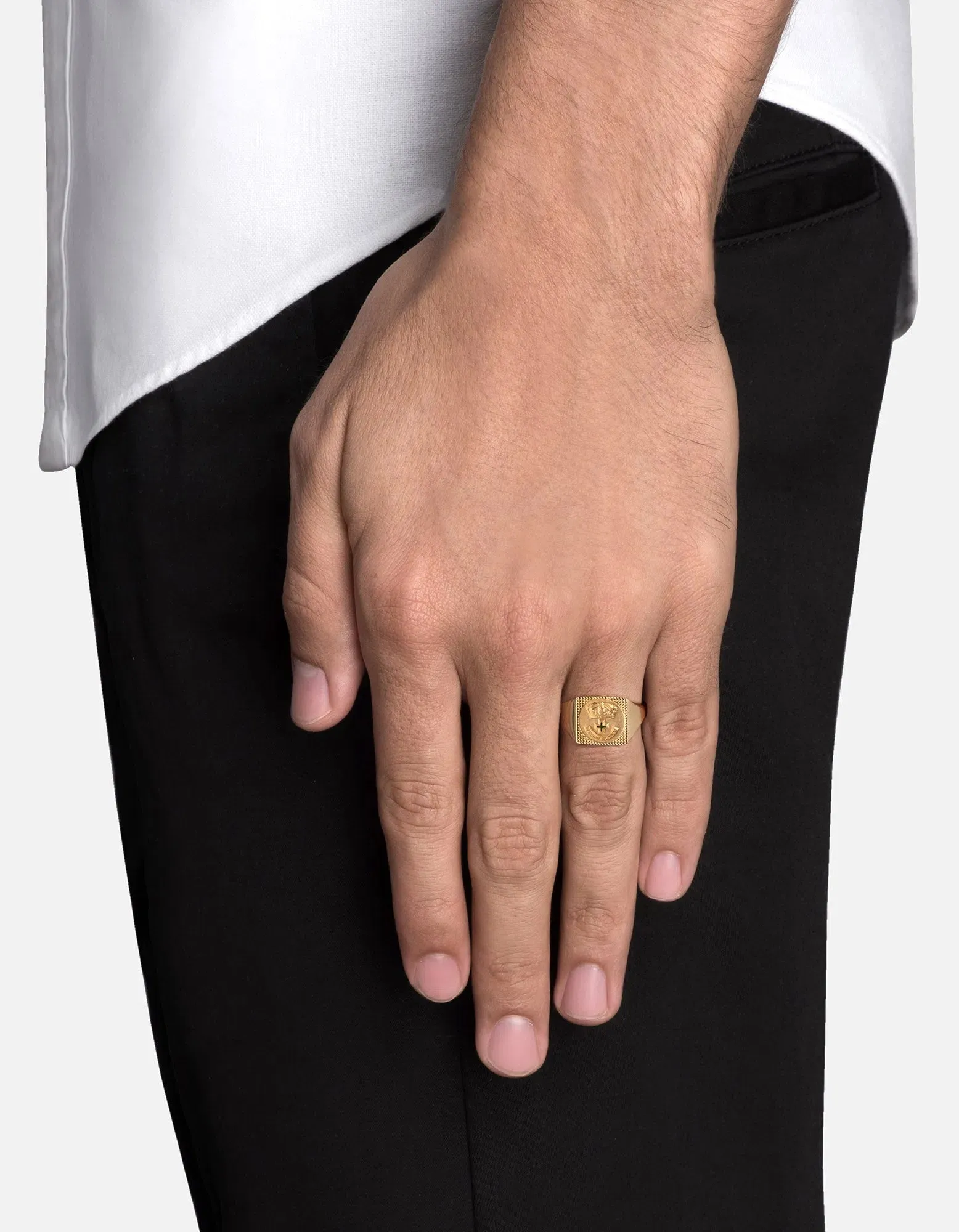 Lineage Ring w/Enamel, Gold Vermeil