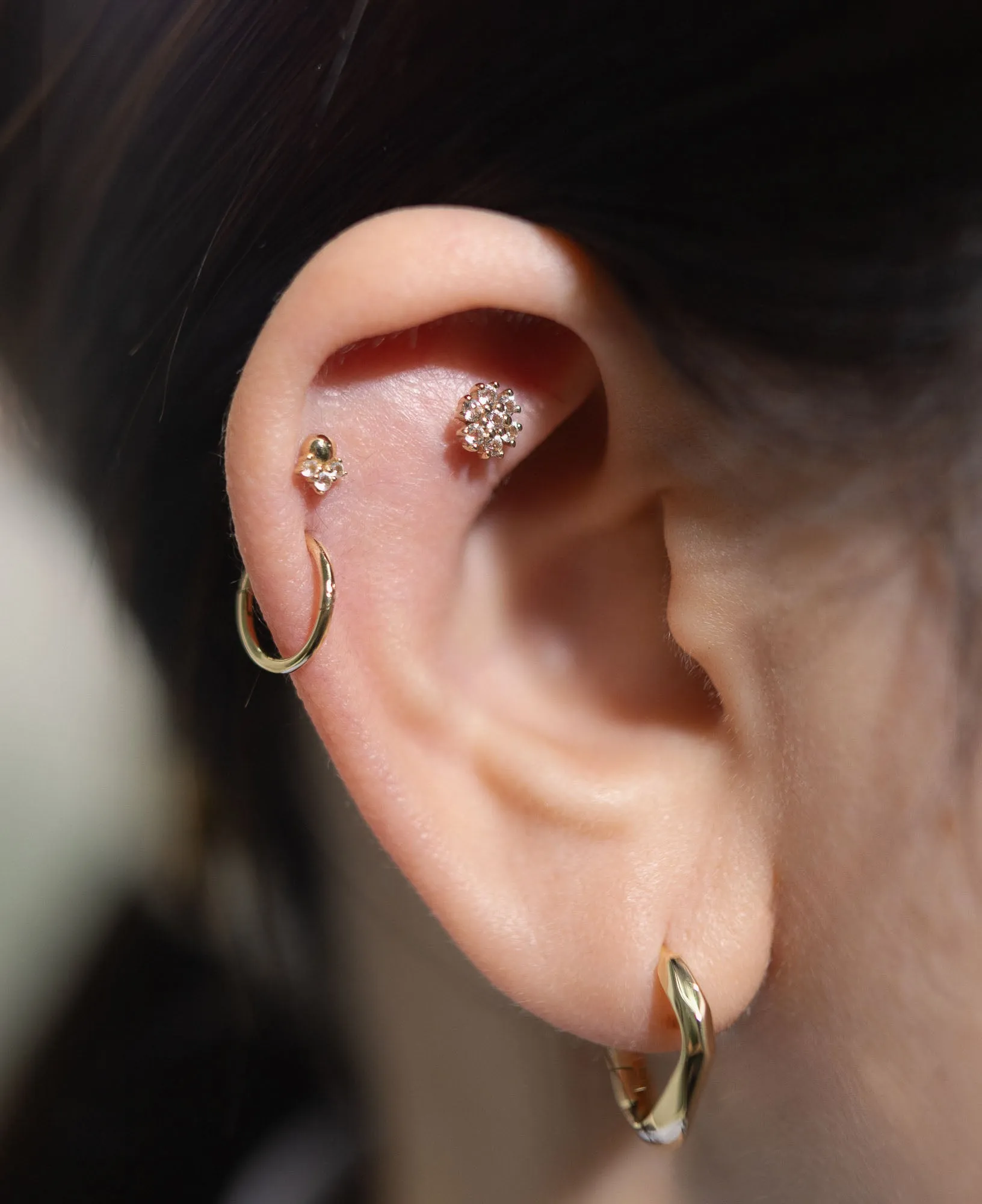 Liv 14k Solid Gold Clicker Hoop