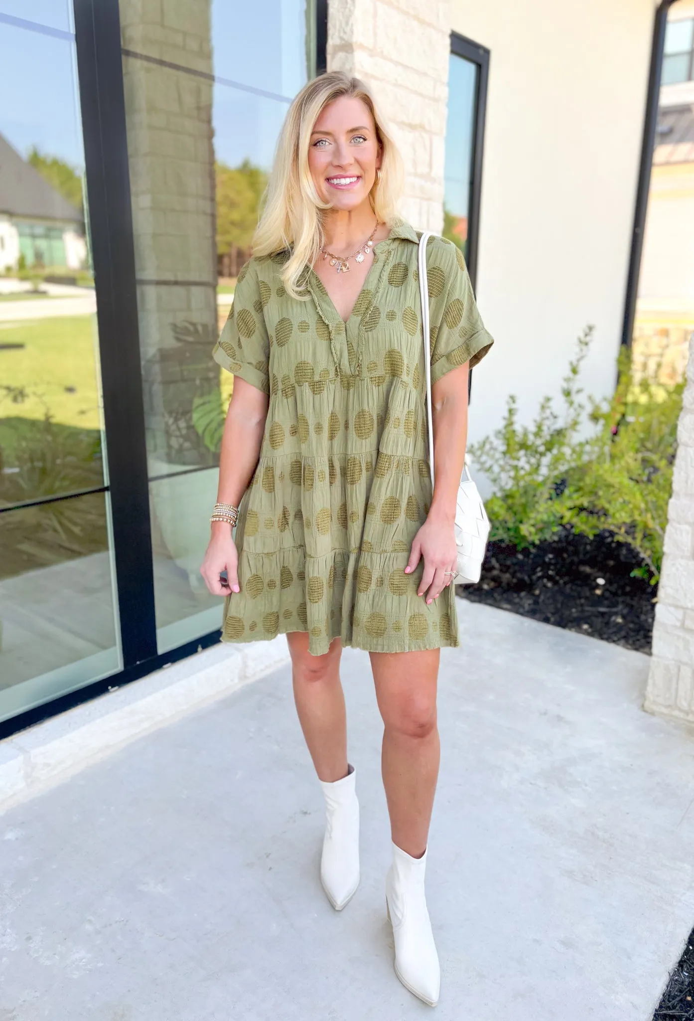 Living In The Moment Dress in Olive