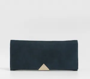 Lodi - Navy Suede Clutch Bag
