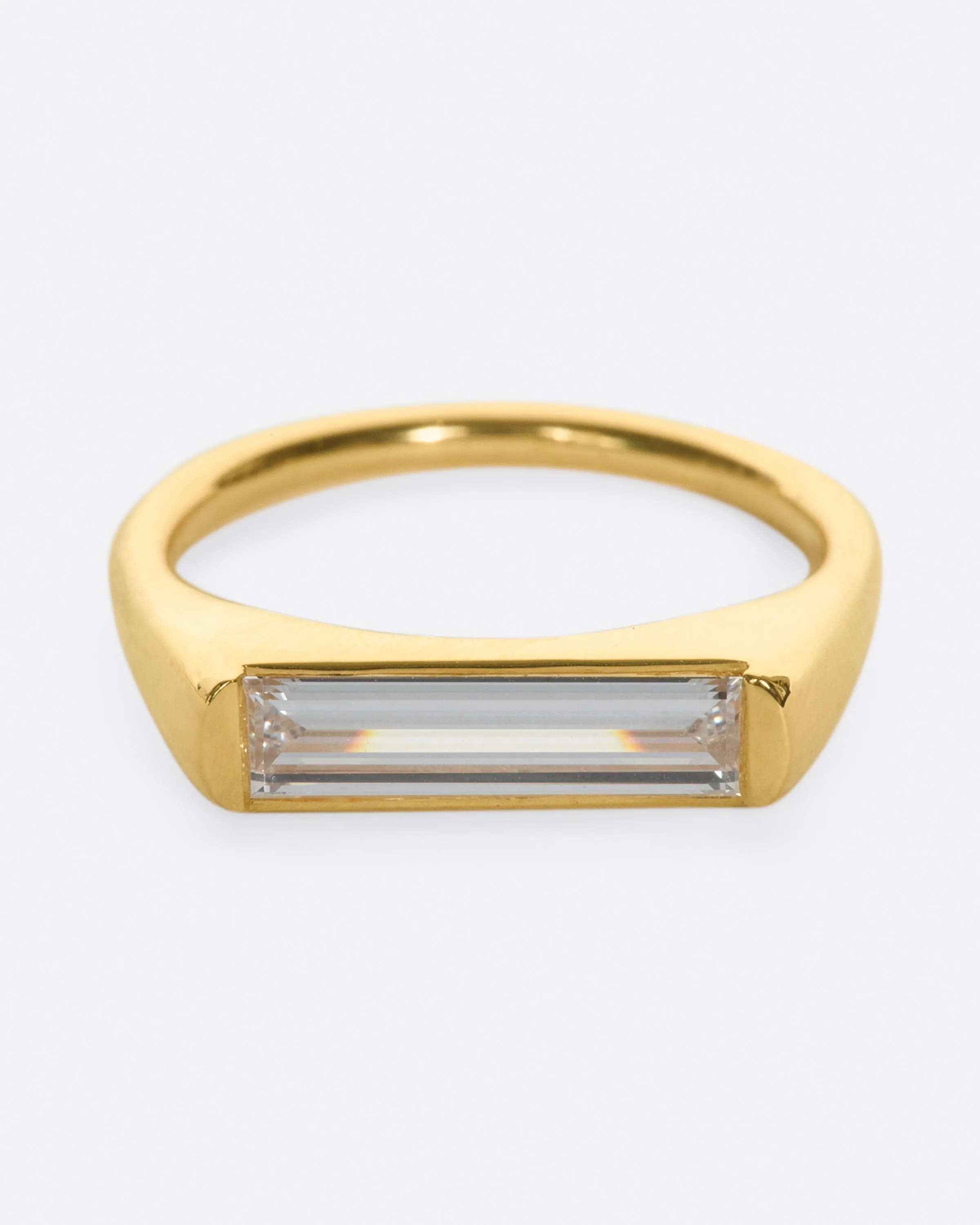 Long Baguette Diamond Ring