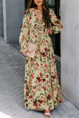 Lotus Ruffle Tiered Maxi Gown
