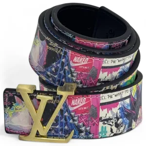 Louis V Graffiti Print Belt – Streetwear Luxe