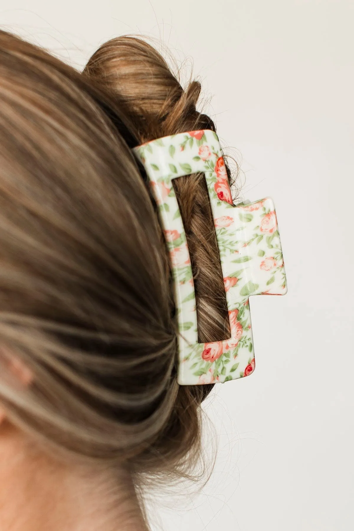 Love Like This Floral Hair Clip- Cream & Pink