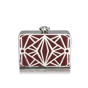 LSE0050 - Red Hard Metal Box Clutch