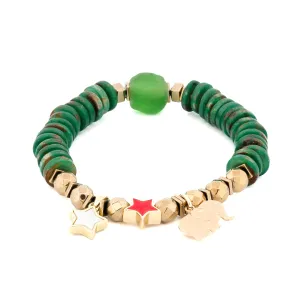 Lucky Charms Elephant & Star Christmas Bracelet