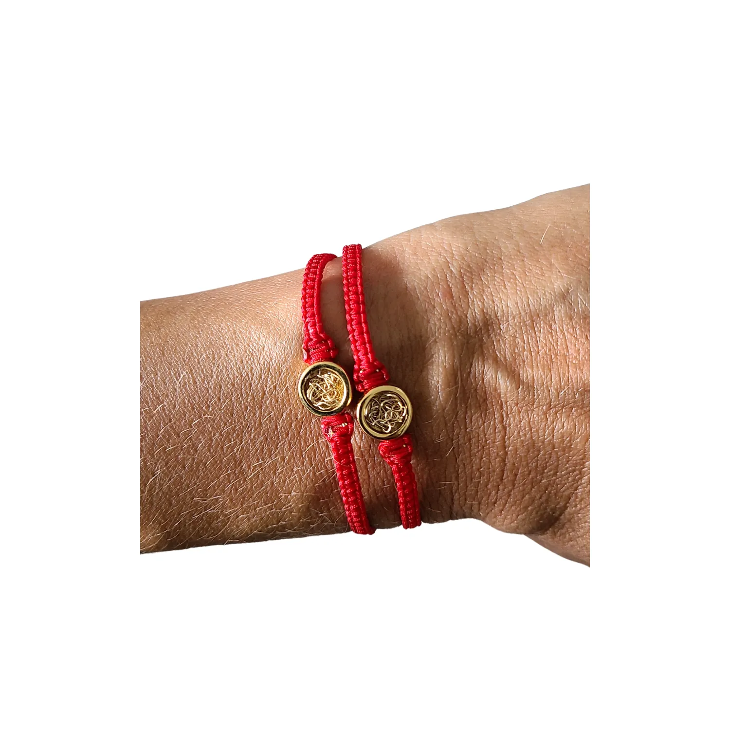 Lucky Cord bracelet with gold charm