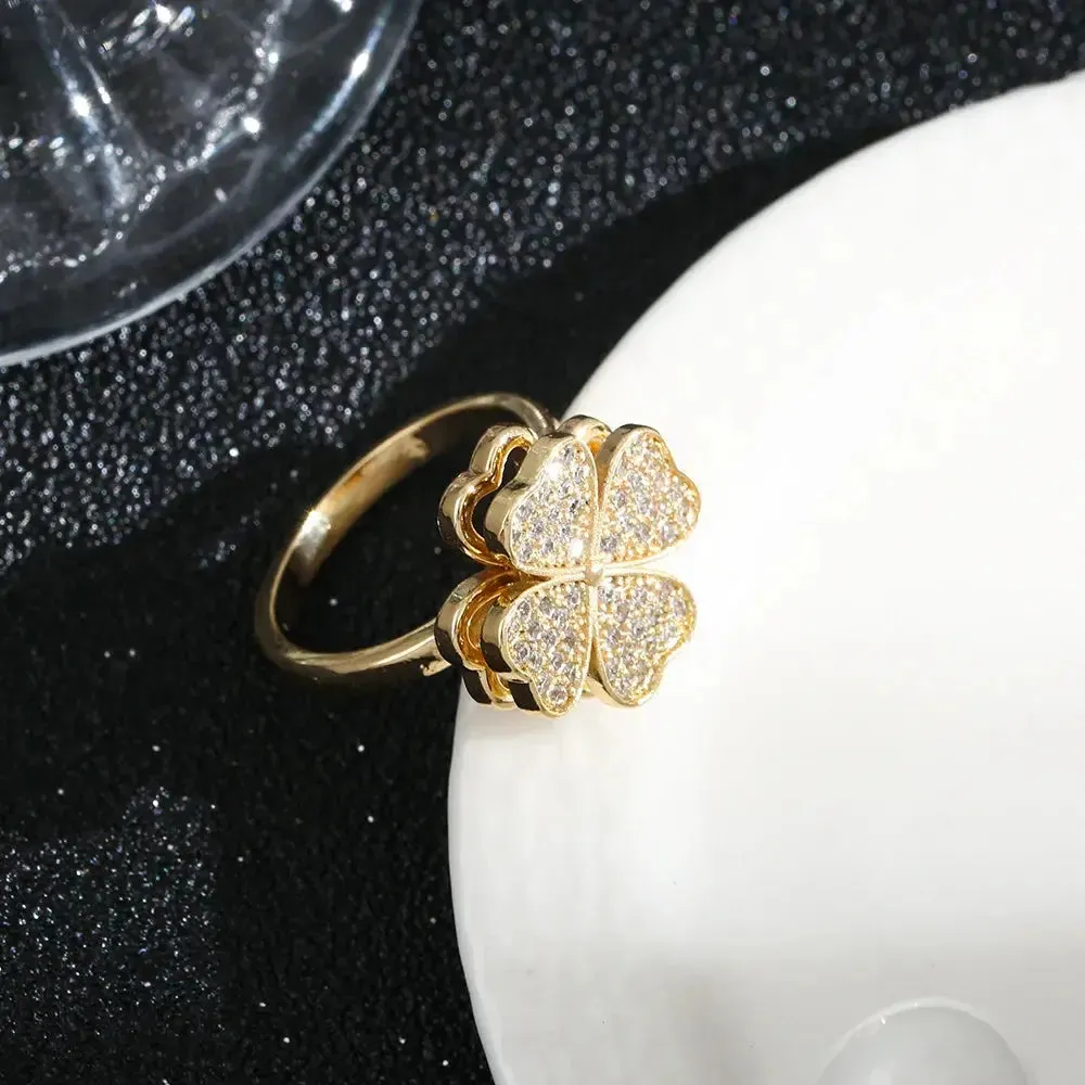 LuckyCharm Zirconia Clover Ring