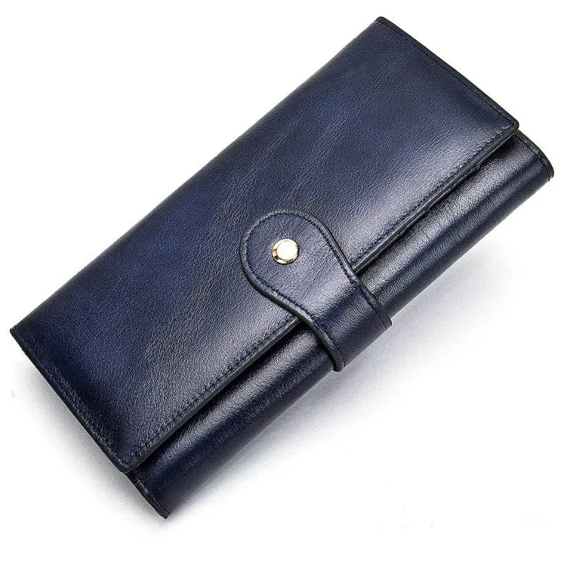Luxury Designer Leather Notecase Clutch for Evening Party