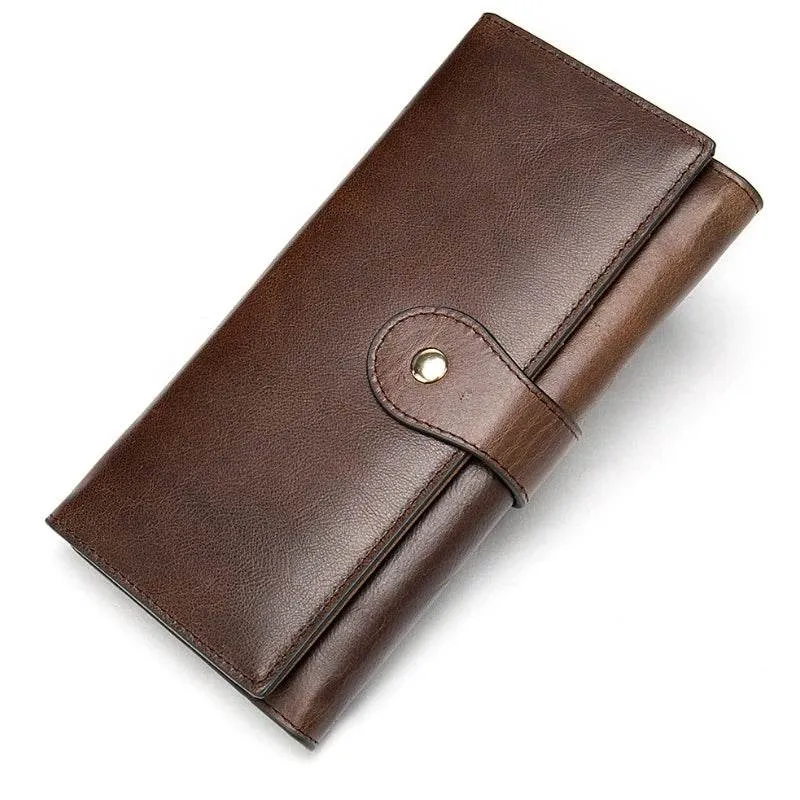Luxury Designer Leather Notecase Clutch for Evening Party