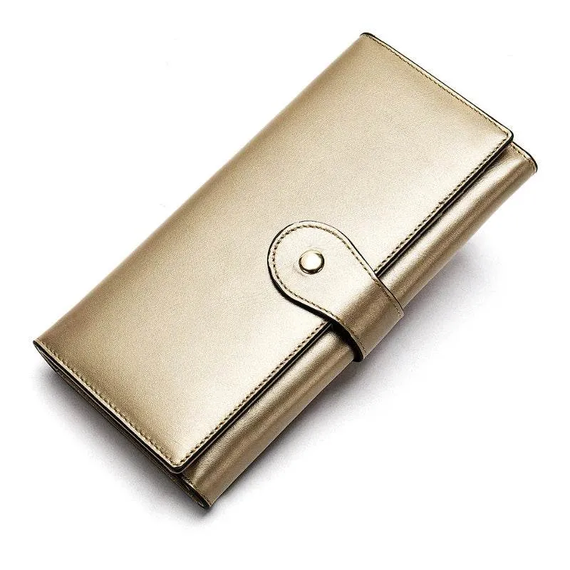 Luxury Designer Leather Notecase Clutch for Evening Party