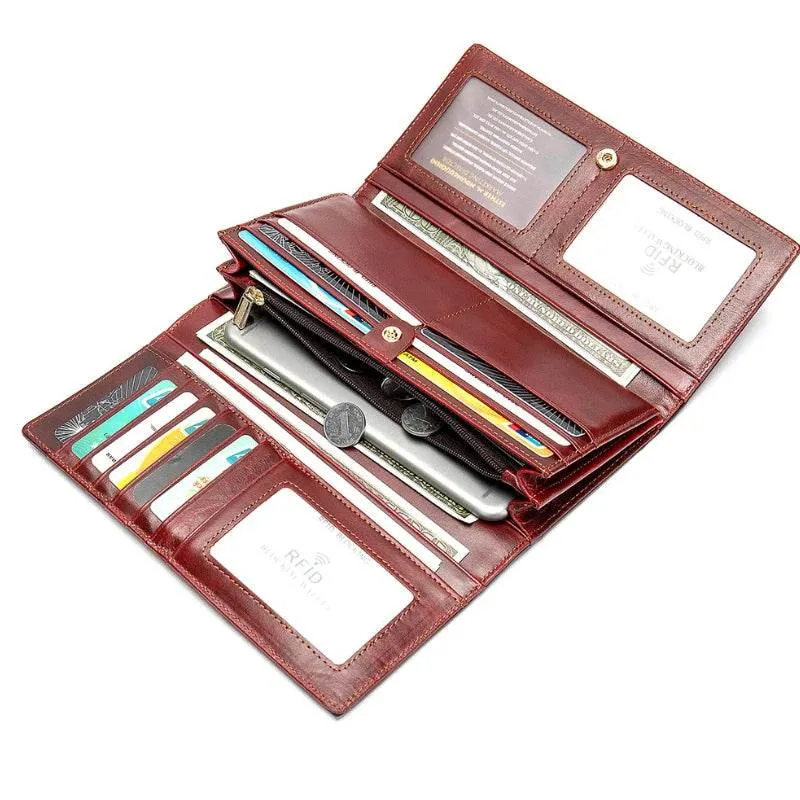 Luxury Designer Leather Notecase Clutch for Evening Party