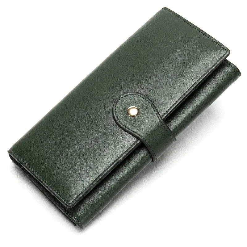 Luxury Designer Leather Notecase Clutch for Evening Party