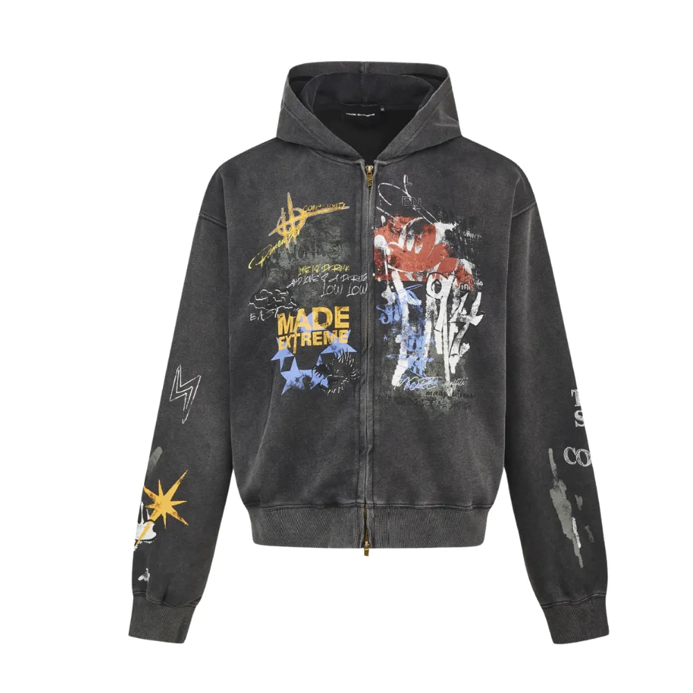 【MADE EXTREME】Hip-Hop Brand Graffiti Hoodie