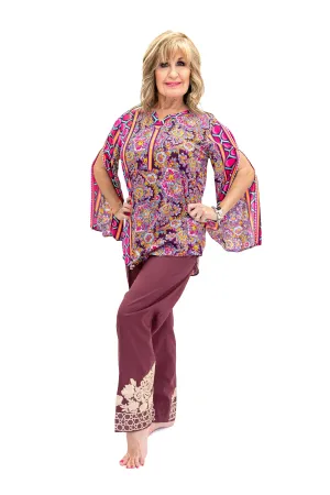 Magenta Silk Kurti - Women's Shirt