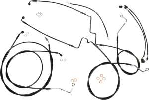 Magnum 486841 Black Vinyl XR Handlebar Installation Kit with Black Fittings for 12-14in. Ape