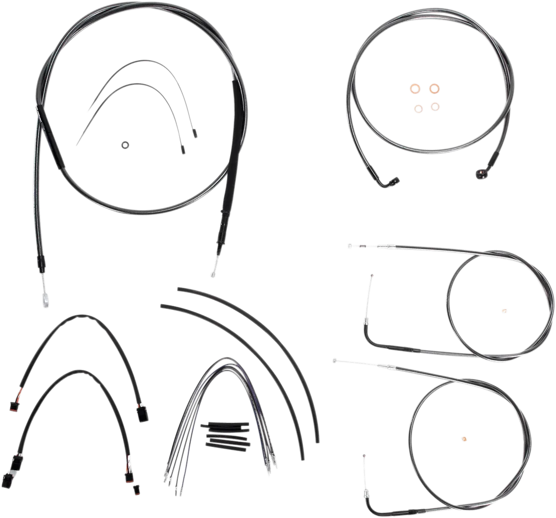 Magnum 487171 Black Pearl Handlebar Installation Kit for 12-14in. Ape
