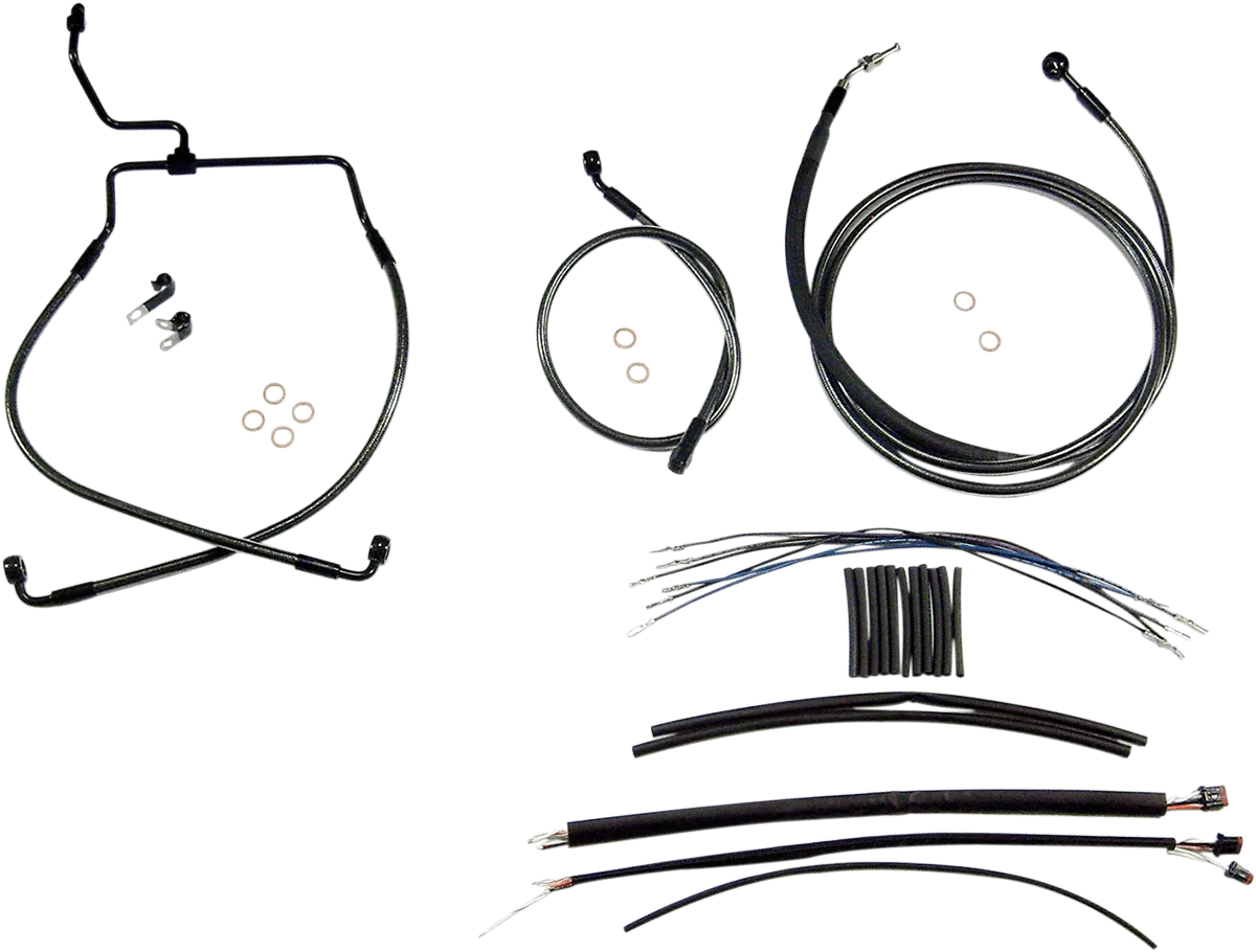Magnum 487331 Black Pearl Handlebar Installation Kit for 12-14in. Ape